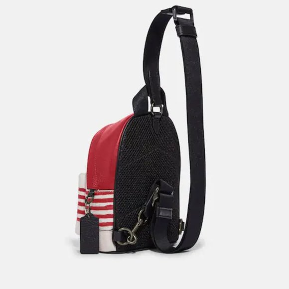 ❤️🐭 Coach Disney Mickey Mouse X Keith Haring Small West Backpack Crossbody - Picture 4 of 11